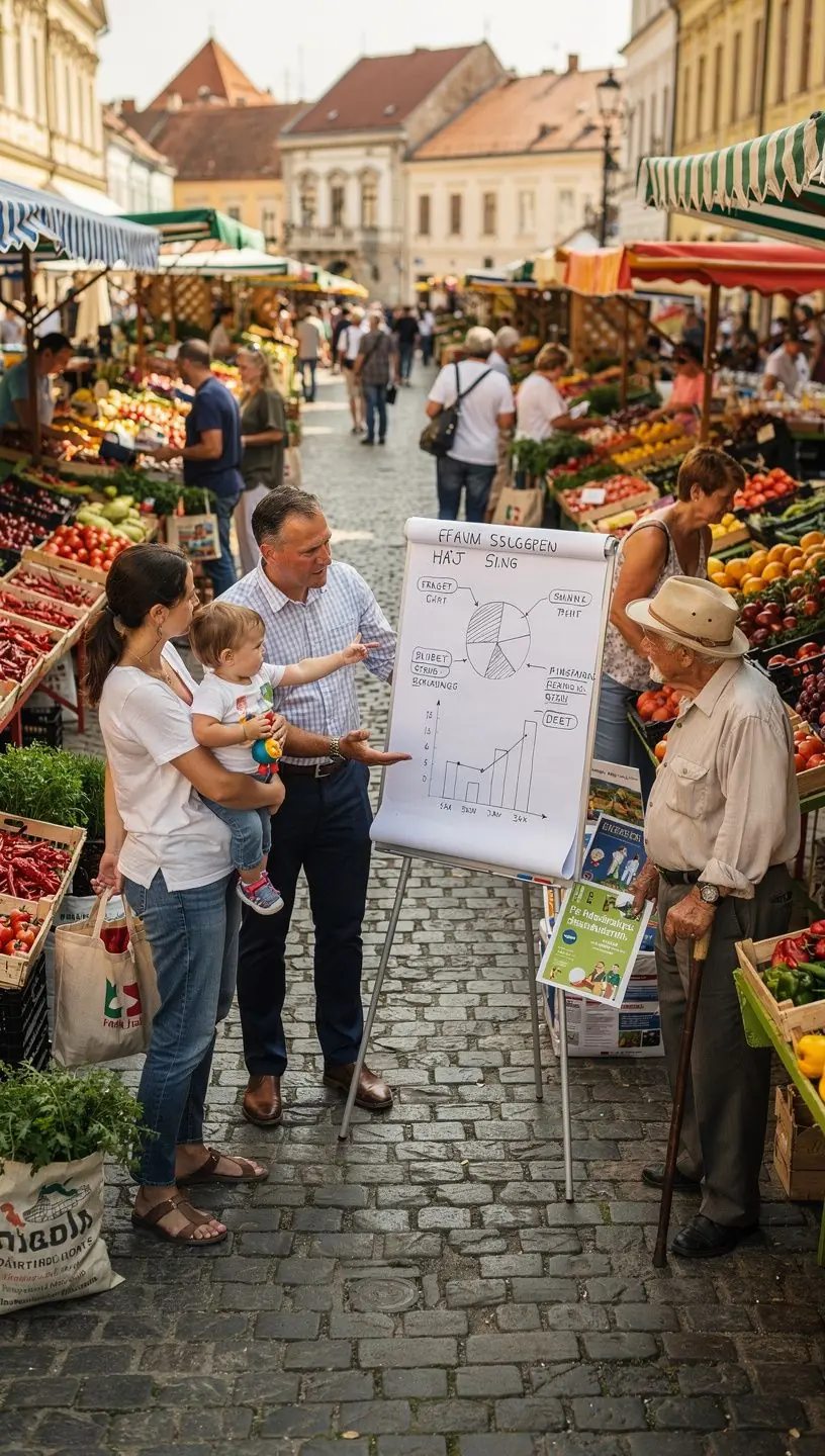 Közösségi klub tagjai beszélgetnek pénzügyi stratégiákról egy kellemes, világos teremben.